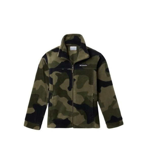 New Columbia Sportswear Boys' Zing III Fleece Jacket camo print sz small or XL - Picture 1 of 10